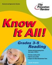 Cover of: Know It All! Grades 3-5 Reading (K-12 Study Aids)