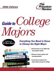 Cover of: Guide to College Majors, 2004 Edition (College Admissions Guides)