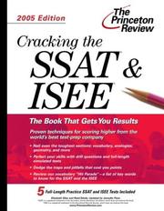 Cover of: Cracking the SSAT & ISEE