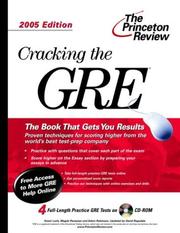 Cover of: Cracking the GRE with Sample Tests on CD-ROM