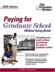 Cover of: Paying for Graduate School Without Going Broke, 2005 Edition (Graduate School Admissions Gui)