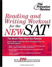 Cover of: Reading and writing workout for the new SAT