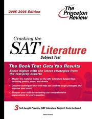 Cover of: Cracking the SAT Literature Subject Test