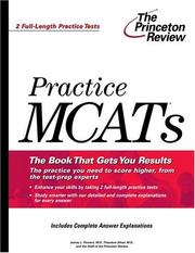 Cover of: Practice MCATs
