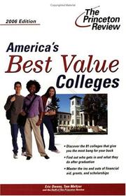 Cover of: America's Best Value Colleges, 2006 Edition (College Admissions Guides)