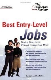 Cover of: Best Entry-Level Jobs, 2006 (Career Guides)