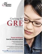 Cover of: Cracking the GRE, 2006