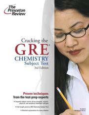 Cover of: Cracking the GRE Chemistry Test