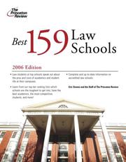 Cover of: Best 159 Law Schools 2006 (Graduate School Admissions Gui)