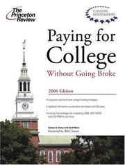 Cover of: Paying for College without Going Broke 2006 (College Admissions Guides)