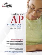 Cover of: Cracking the AP Psychology Exam by Princeton Review