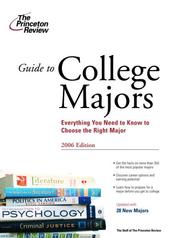 Cover of: Guide to College Majors, 2006 Edition (College Admissions Guides) | Princeton Review