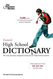 Cover of: The Essential High School Dictionary