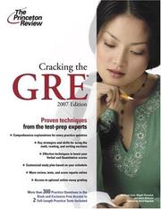 Cover of: Cracking the GRE