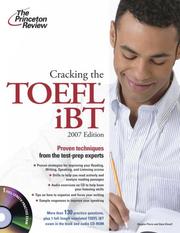 Cover of: Cracking the TOEFL IBT with Audio CD by Princeton Review