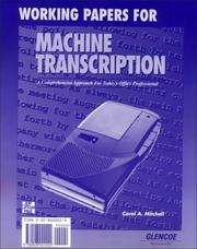 Cover of: Machine Transcript: A Comprehensive Approach Transparencies