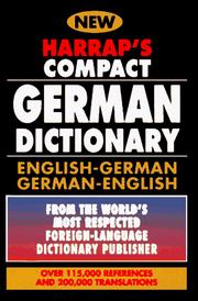 Cover of: Harrap's Compact German Dictionary: English/German German/English