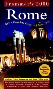 Cover of: Frommer's Rome 2000 (Frommer's Rome, 2000)
