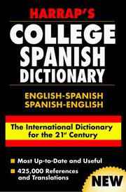 Cover of: Harrap's College Spanish Dictionary by Harrap Publishers, Harrap Publishers