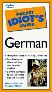 Pocket Idiot's Guide to German Phrases by Lisa Lenard, Alpha Group