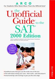 Cover of: UG/The SAT 2000 Edition (Unofficial Guides) by Arco, Karl Weber