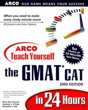 Cover of: Arco Teach Yourself the Gmat Cat in 24 Hours: 2000 Edition (Arco Teach Yourself in 24 Hours)