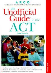 Cover of: UG/The ACT with CD-ROM 2000 ED (Unofficial Guides) by Arco, tbd to be determined