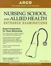 Cover of: Nursing School And Allied Health Entrance Examinations, 15th edition