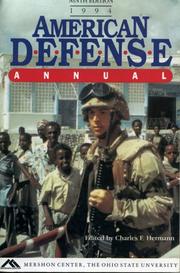 Cover of: American Defence Annual, 1994 (American Defense Annual)