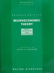 Cover of: Workbook to Accompany Microeconomic Theory: Basic Principles and Extensions