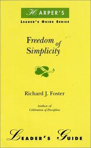 Cover of: Freedom of Simplicity Leader's Guide