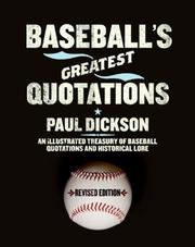 Cover of: Baseball's Greatest Quotations Rev. Ed.: An Illustrated Treasury of Baseball Quotations and Historical Lore