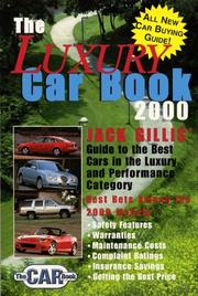 Cover of: The Luxury Car Book 2000 (Luxury Car Book) by 