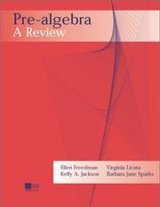 Cover of: Pre-Algebra | Ellen Freedman