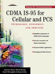 Cover of: CDMA IS-95 for Cellular and PCS by Lawrence Harte, Morris Hoenig, Daniel McLaughlin, Roman Kikta