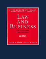 Cover of: Study Guide to accompany Law and Business: The Regulatory Environment