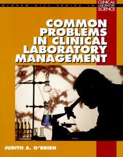 Cover of: Common Problems in Clinical Laboratory Management