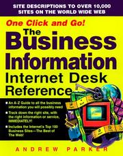 Cover of: The Business Information Internet Desk Reference by Andrew Parker