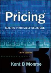 Cover of: Pricing by Kent B. Monroe, Kent B. Monroe