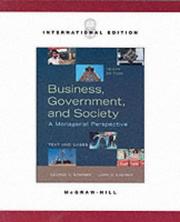 Cover of: Business, Government, and Society by George Albert Steiner, John F. Steiner