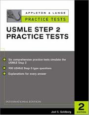 Cover of: Appleton & Lange's Practice Tests for the USMLE (Appleton & Lange Review) by Joel S. Goldberg