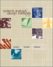 Cover of: Systems Analysis and Design Methods by Jeffrey L. Whitten, Lonnie D. Bentley, Kevin C. Dittman