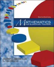 Cover of: Mathematics for Elementary Teachers by Albert Bennett, Ted Nelson