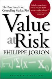 Cover of: Value at Risk by Philippe Jorion