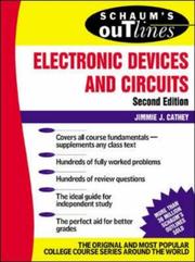 Cover of: Schaum's Outline of Electronic Devices and Circuits by Jimmie J. Cathey