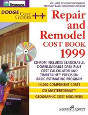 Cover of: Repair & Remodel Cost Book 1999 (Dodge Cost Guides)