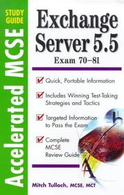 Cover of: Accelerated Study Guide: Exchange Server 5.5 Exam 70-81