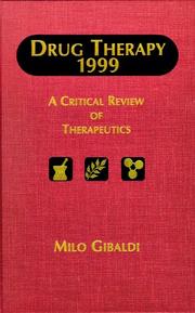 Cover of: Drug Therapy 1999 by Milo Gibaldi
