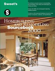Cover of: Homebuilding and Remodeling Sourcebook 2000 by Sweet's Group