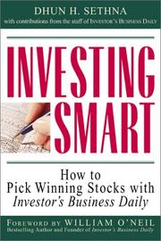 Cover of: Investing Smart: How to Pick Winning Stocks with Investor's Business Daily